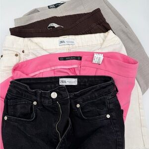 Zara Black, Pink, Cream, Brown, Gray Pants Set